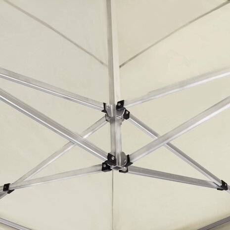 Partytent professioneel inklapbaar 6x3 m aluminium crème