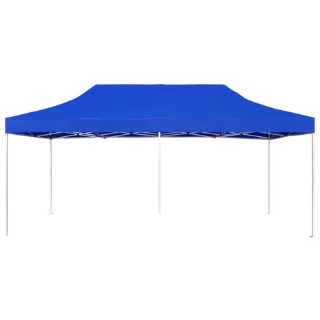 Partytent professioneel inklapbaar 6x3 m aluminium blauw
