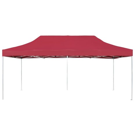 Partytent professioneel inklapbaar 6x3 m aluminium wijnrood