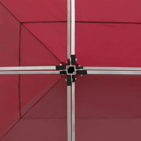 Partytent professioneel inklapbaar 6x3 m aluminium wijnrood