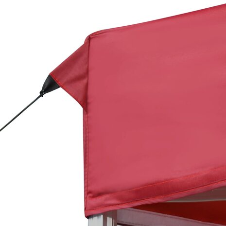 Partytent professioneel inklapbaar 6x3 m aluminium wijnrood