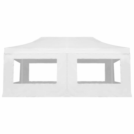 Partytent inklapbaar met wanden 6x3 m aluminium wit