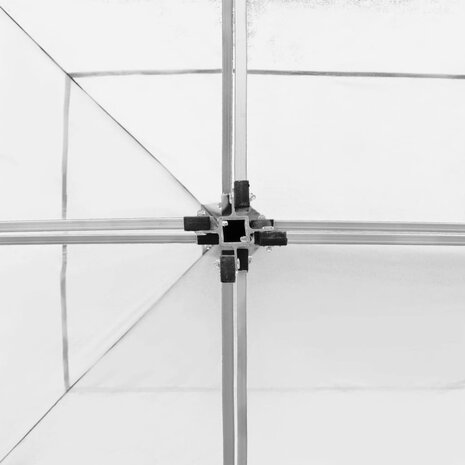 Partytent inklapbaar met wanden 6x3 m aluminium wit
