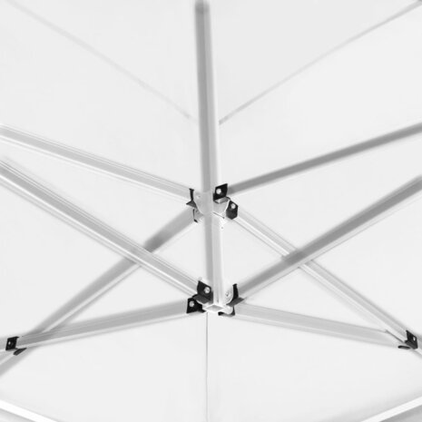 Partytent inklapbaar met wanden 6x3 m aluminium wit
