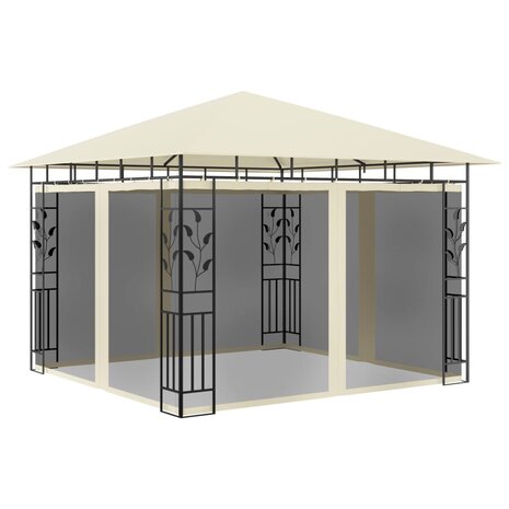 Prieel met klamboe 180 g/m² 3x3x2,73 m crème