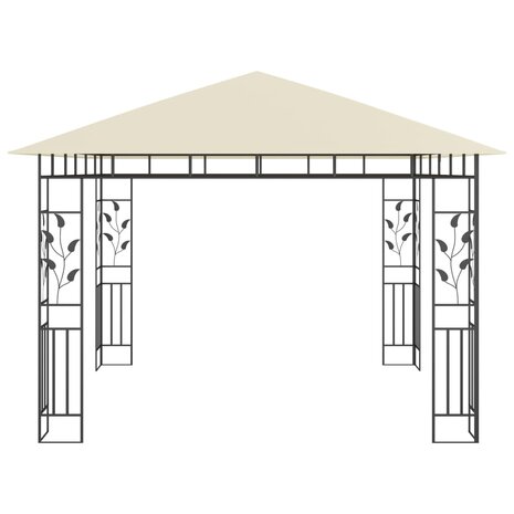 Prieel met klamboe 180 g/m² 3x3x2,73 m crème