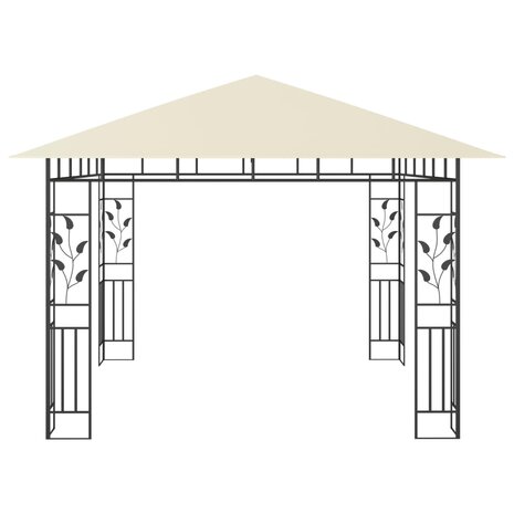 Prieel met klamboe 180 g/m² 3x3x2,73 m crème