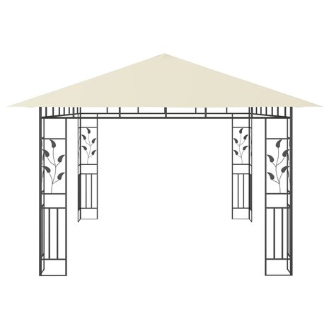 Prieel met klamboe 180 g/m² 4x3x2,73 m crème