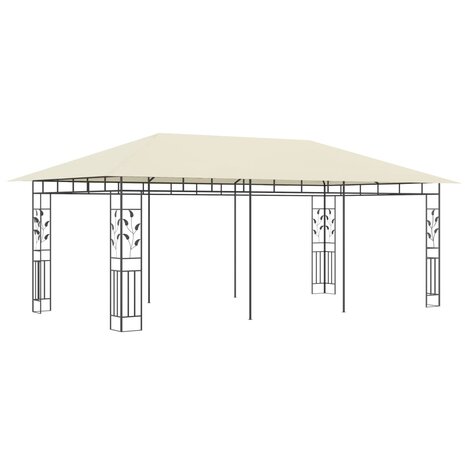 Prieel met klamboe 6x3x2,73 m crème
