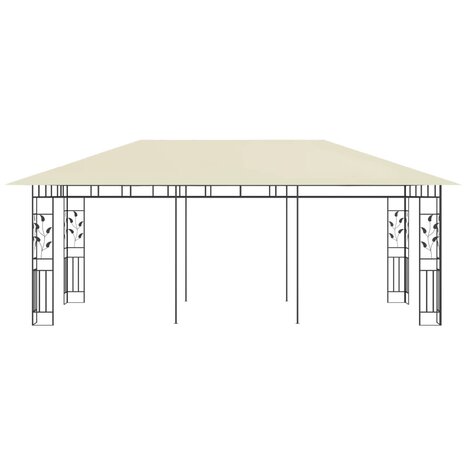 Prieel met klamboe 6x3x2,73 m crème
