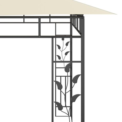 Prieel met klamboe 6x3x2,73 m crème