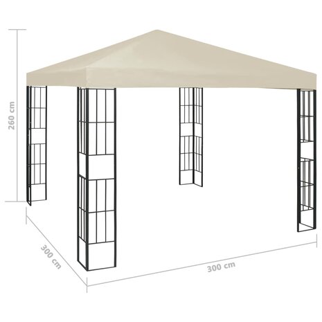 Prieel 3x3 m crème