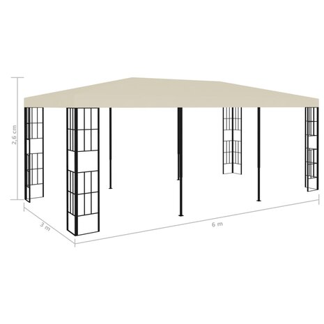 Prieel 3x6 m crème