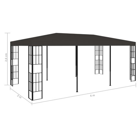 Prieel 3x6 m antraciet