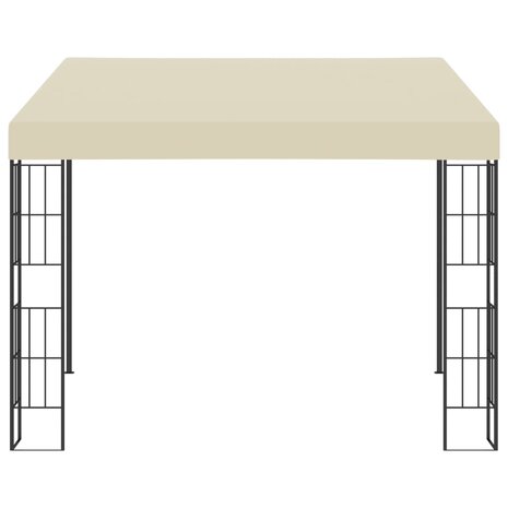 Wandprieel 3x3 m stof crèmekleurig