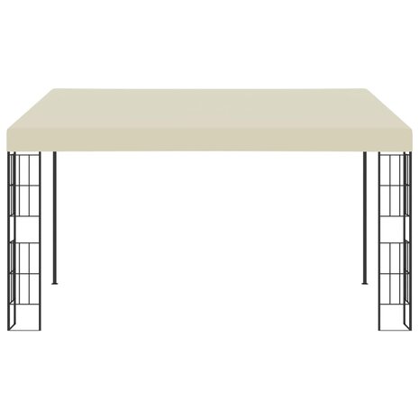 Wandprieel 3x4 m stof crèmekleurig
