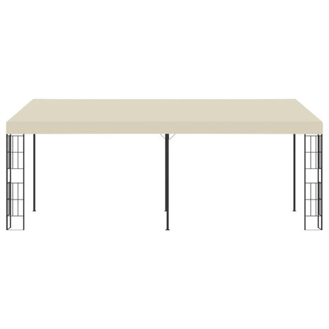 Wandprieel 3x6 m stof crèmekleurig