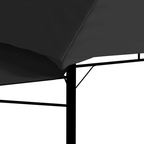 Prieel met uitschuifbare daken 180 g/m² 3x3x2,75 m antraciet
