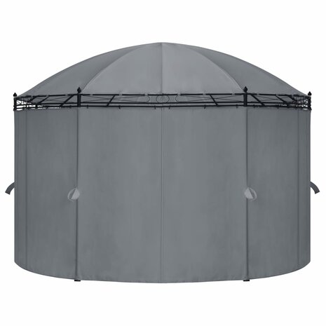 Prieel met gordijnen 520x349x255 cm antracietkleurig