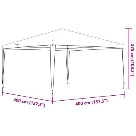 Partytent 4x4 m wit