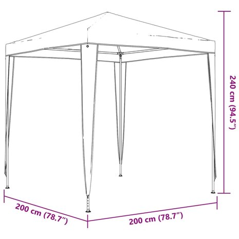 Partytent professioneel 2x2 m antraciet