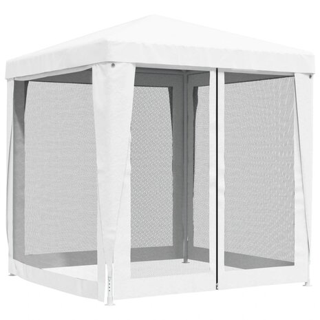 Partytent met 4 mesh zijwanden 2x2 m wit
