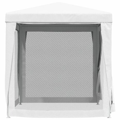 Partytent met 4 mesh zijwanden 2x2 m wit