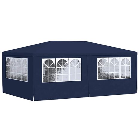 Partytent met zijwanden professioneel 90 g/m² 4x6 m blauw