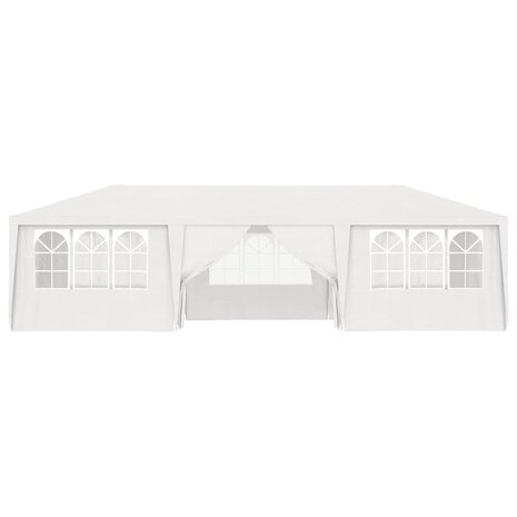 Partytent met zijwanden professioneel 90 g/m² 4x9 m wit