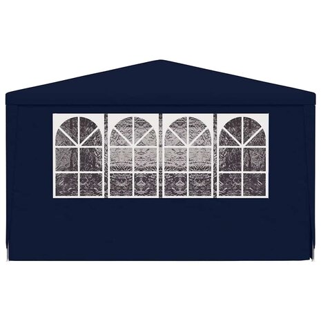 Partytent met zijwanden professioneel 90 g/m² 4x9 m blauw