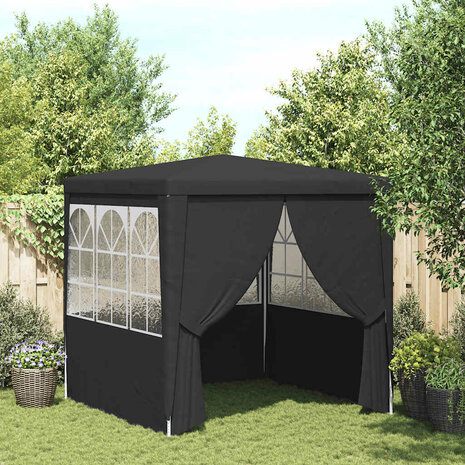 Partytent met zijwanden professioneel 90 g/m² 2x2 m antraciet
