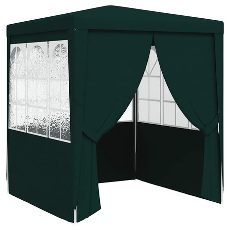 Partytent met zijwanden professioneel 90 g/m² 2x2 m groen
