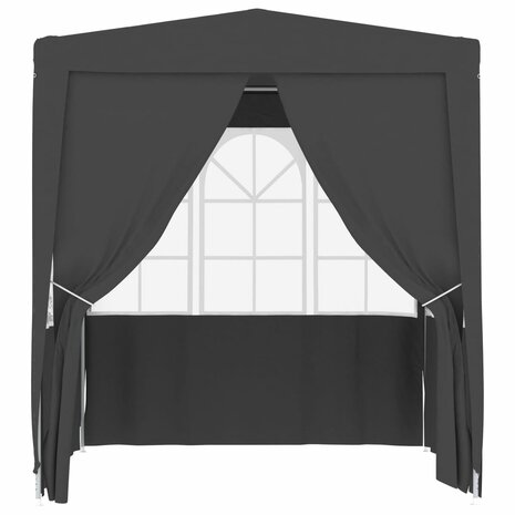Partytent met wanden professioneel 90 g/m² 2,5x2,5 m antraciet