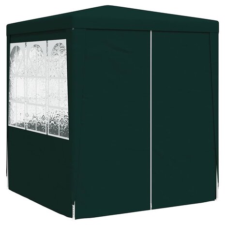 Partytent met zijwanden professioneel 90 g/m² 2,5x2,5 m groen