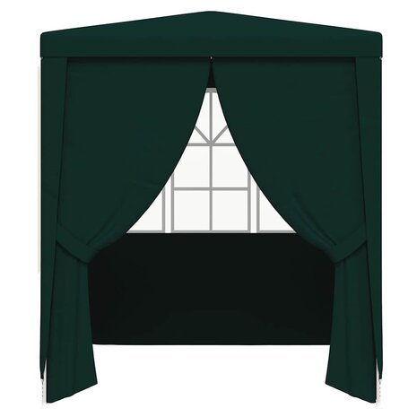 Partytent met zijwanden professioneel 90 g/m² 2,5x2,5 m groen