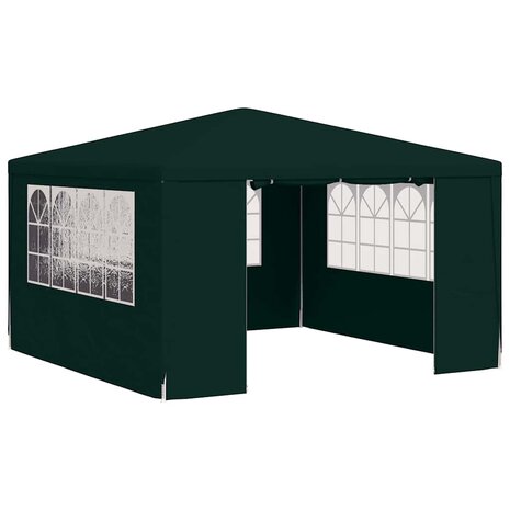 Partytent met zijwanden professioneel 90 g/m² 4x4 m groen