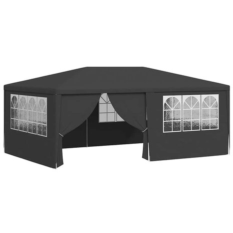 Partytent met zijwanden professioneel 90 g/m² 4x6 m antraciet