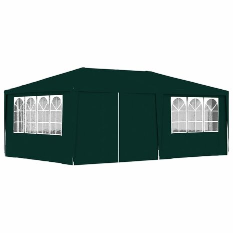 Partytent met zijwanden professioneel 90 g/m² 4x6 m groen