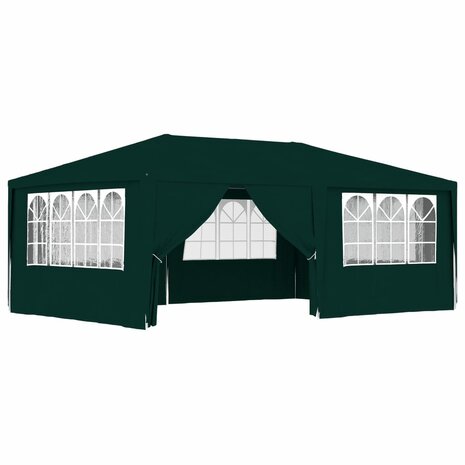 Partytent met zijwanden professioneel 90 g/m² 4x6 m groen