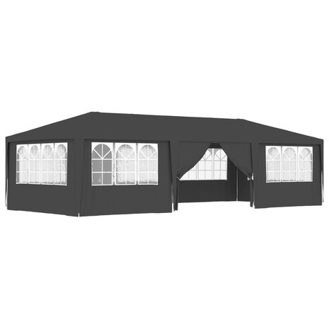 Partytent met zijwanden professioneel 90 g/m² 4x9 m antraciet