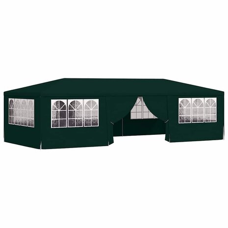 Partytent met zijwanden professioneel 90 g/m² 4x9 m groen