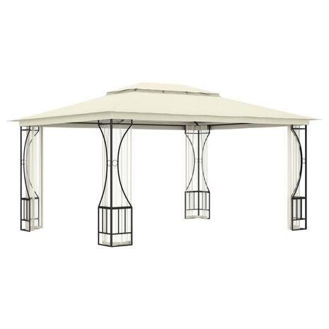 Prieel met netten 300x400x265 cm crèmekleurig
