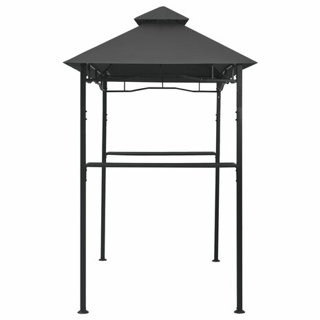 Barbecue paviljoen 240x150x255 cm staal antraciet