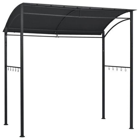 Barbecue paviljoen 215x150x220 cm staal antraciet
