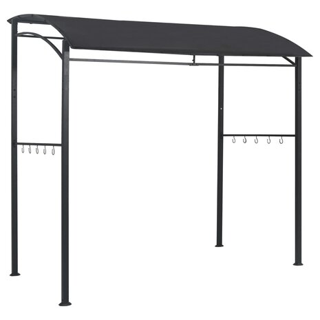 Barbecue paviljoen 215x150x220 cm staal antraciet