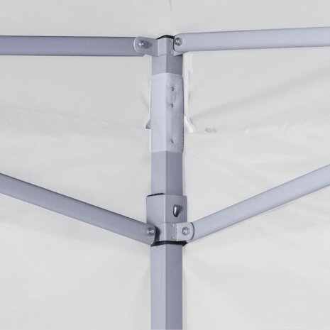 Partytent met 4 zijwanden inklapbaar 3x3 m staal wit
