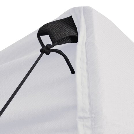 Partytent met 4 zijwanden inklapbaar 3x3 m staal wit