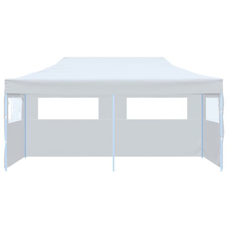 Partytent pop-up met zijwanden 3x6 m staal wit