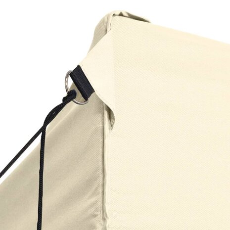 Partytent met 4 zijwanden inklapbaar 3x6 m staal crème