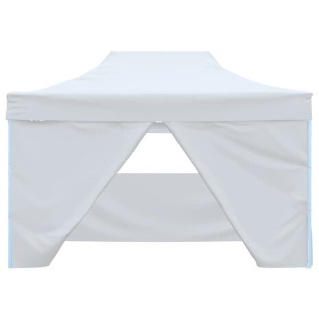 Partytent met 4 zijwanden inklapbaar 3x4,5 m wit